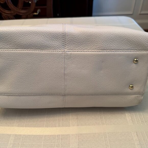 Calvin Klein White Leather Belted Satchel Bag with Crossbody Strap  - Picture 5 of 8